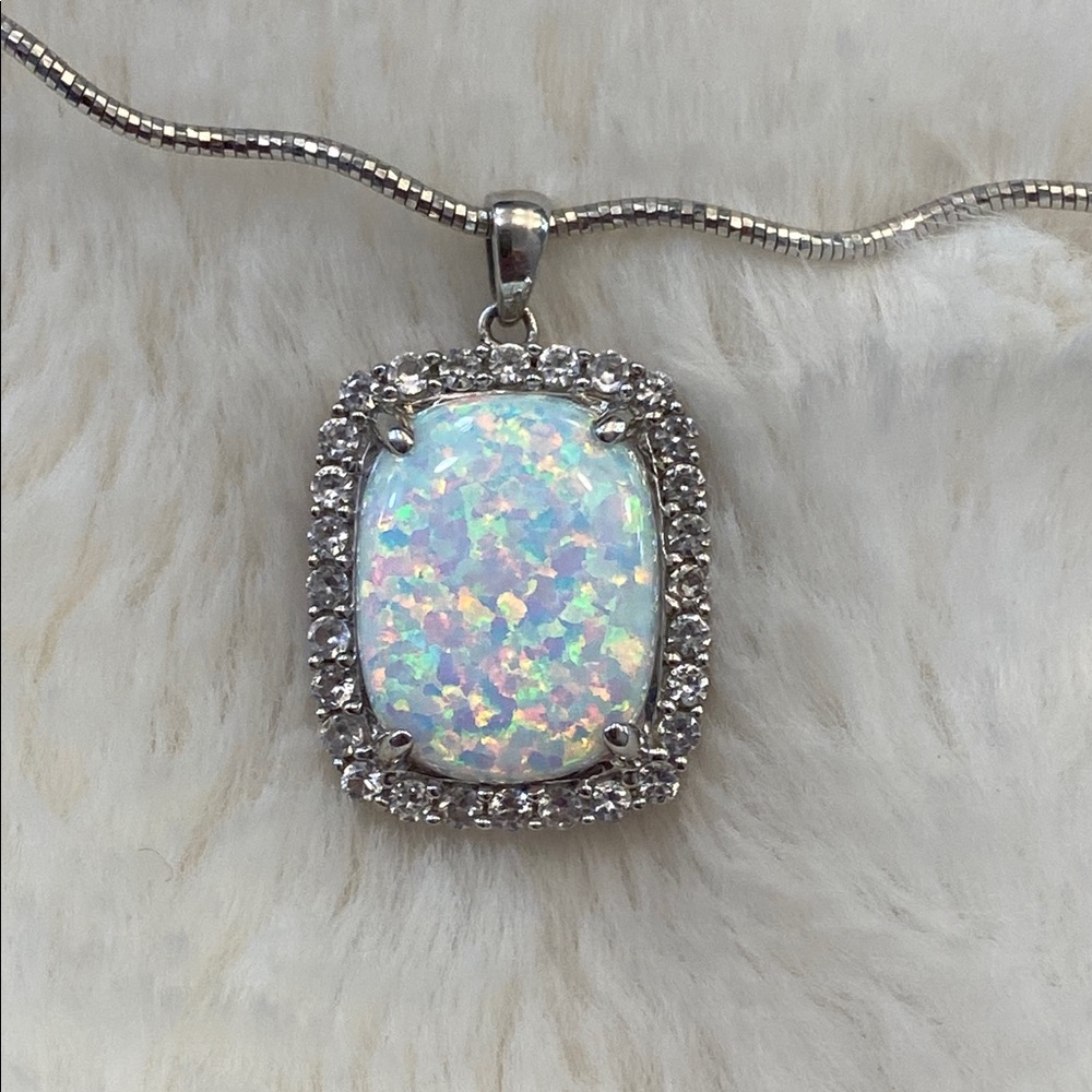 Halo Opal Necklace